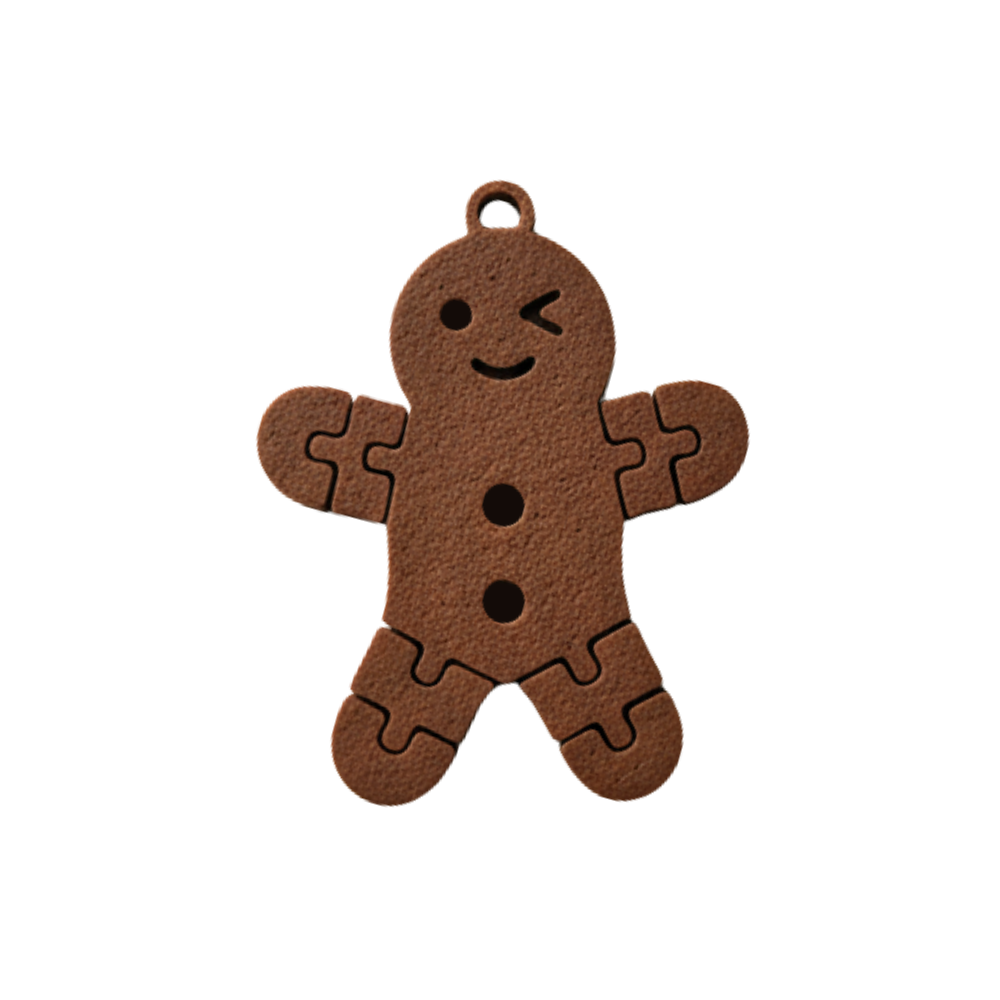 Weihnachts-Lebkuchenmann Deko-Anhänger (3D-Druck)