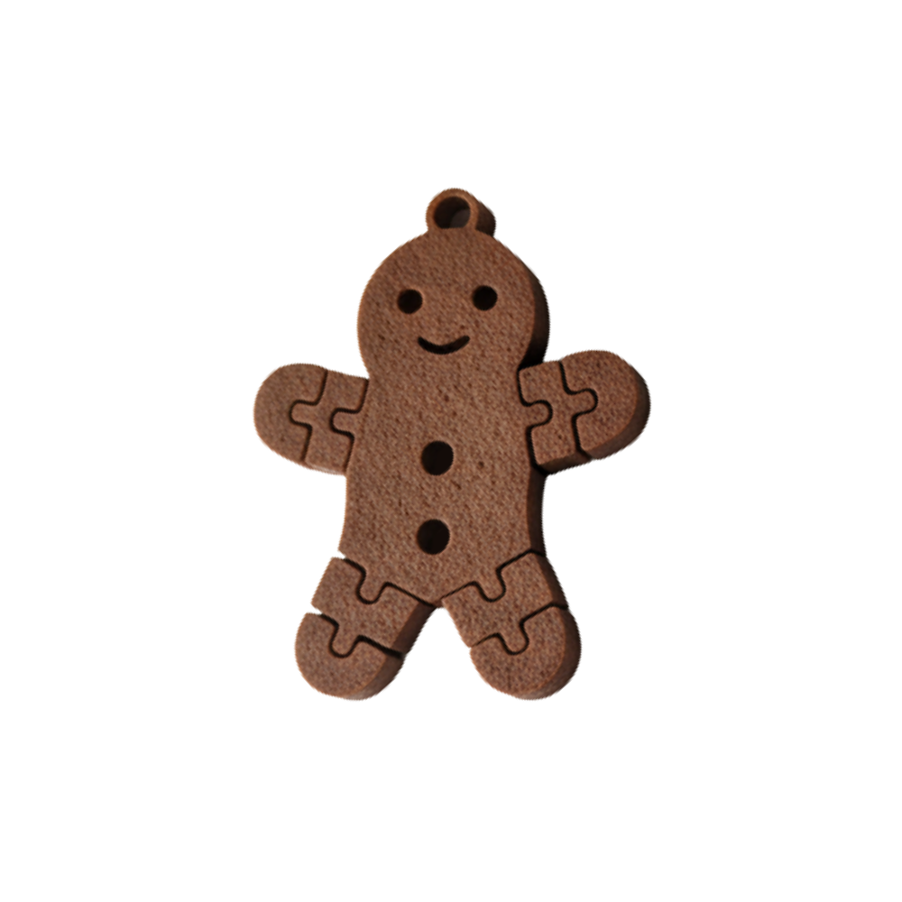 Weihnachts-Lebkuchenmann Deko-Anhänger (3D-Druck)